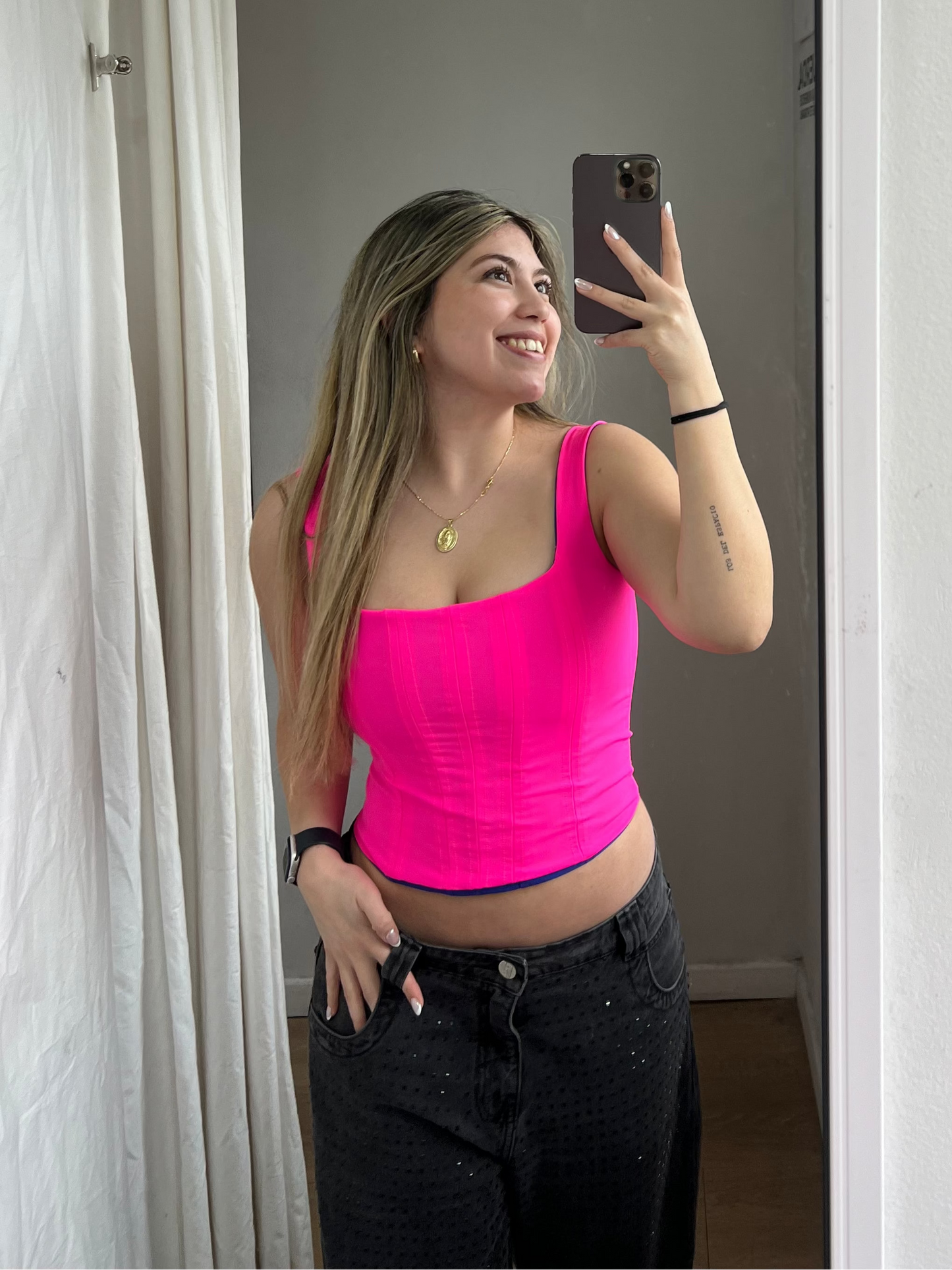 Corset reversible rebel fucsia/ blancio