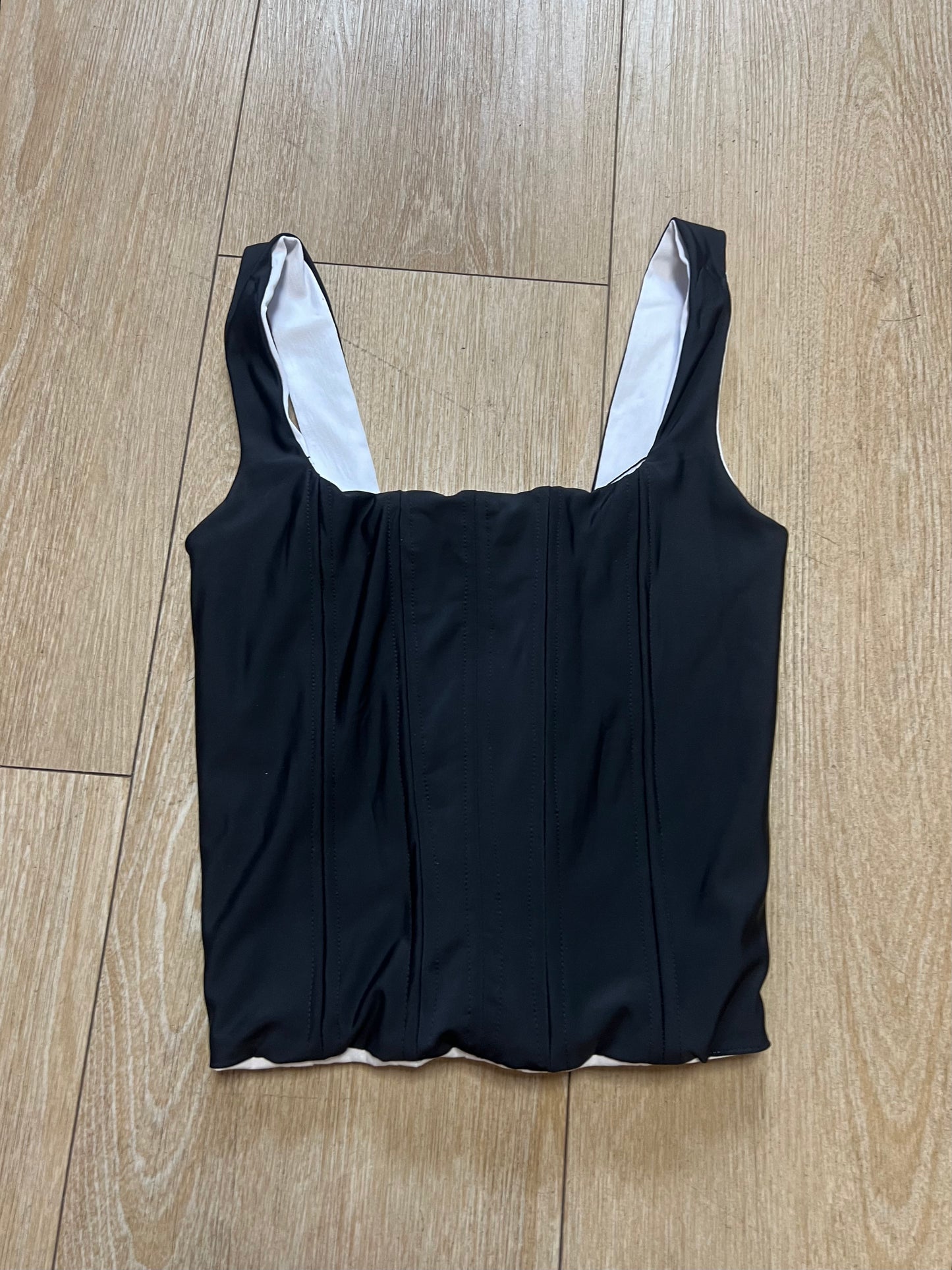 Corset reversible rebel negro/ blanco