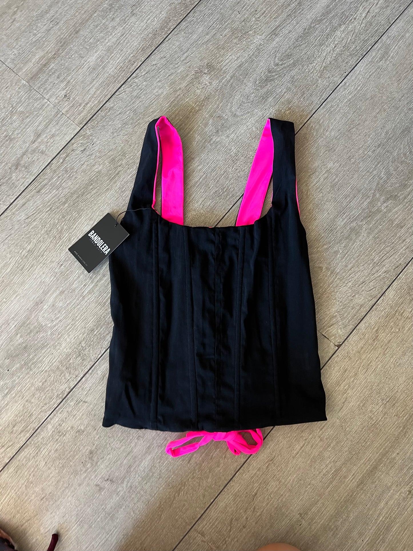Corset reversible rebel fucsia/ negro