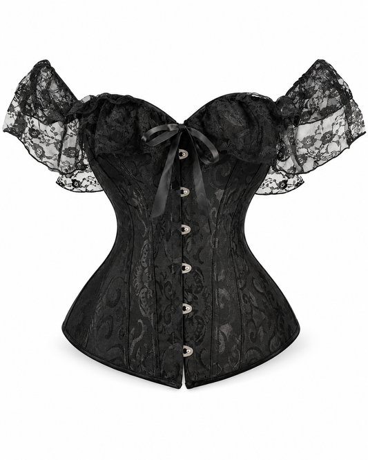 Corset Victoriano Negro Vuelos