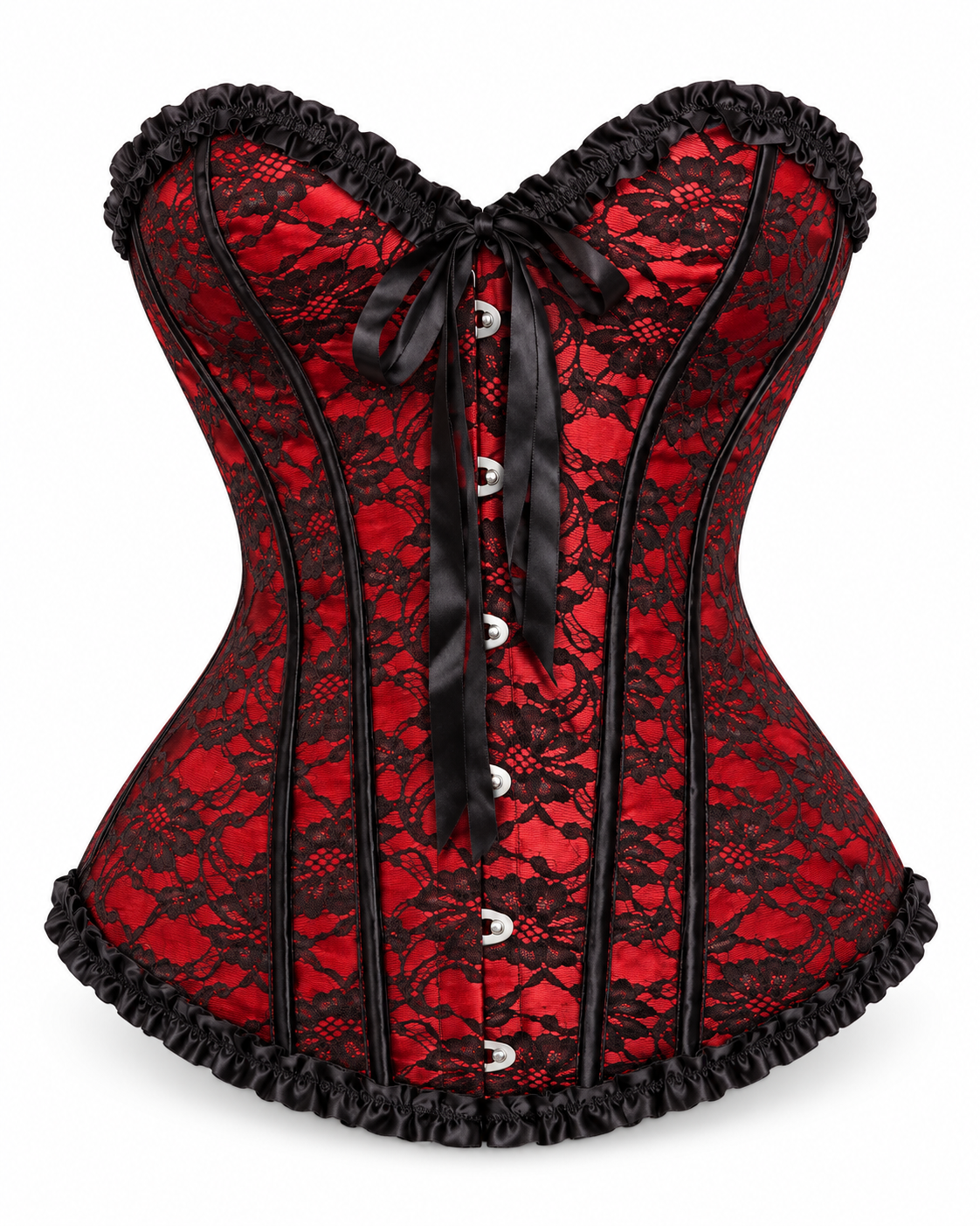 Corset Victoriano Rojo/Negro