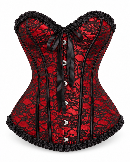 Corset Victoriano Rojo/Negro