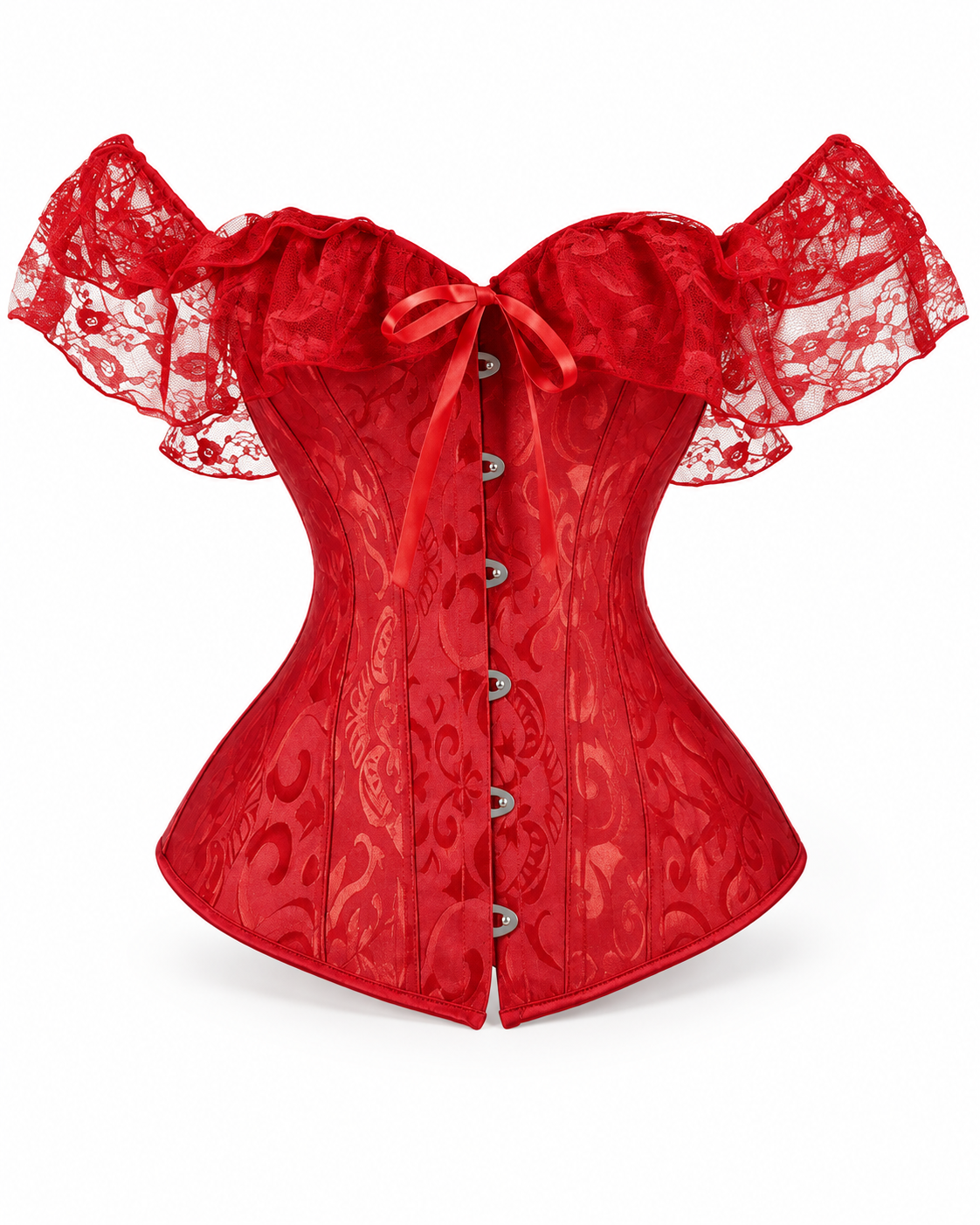 Corset Victoriano Rojo Vuelos