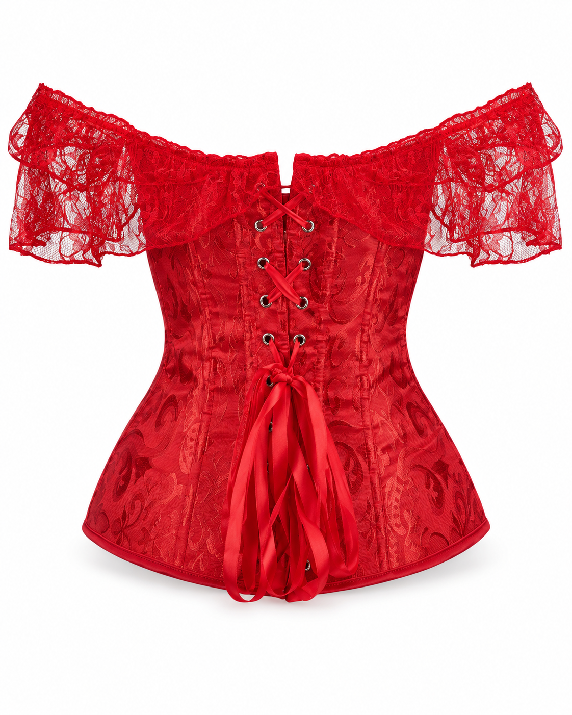 Corset Victoriano Rojo Vuelos