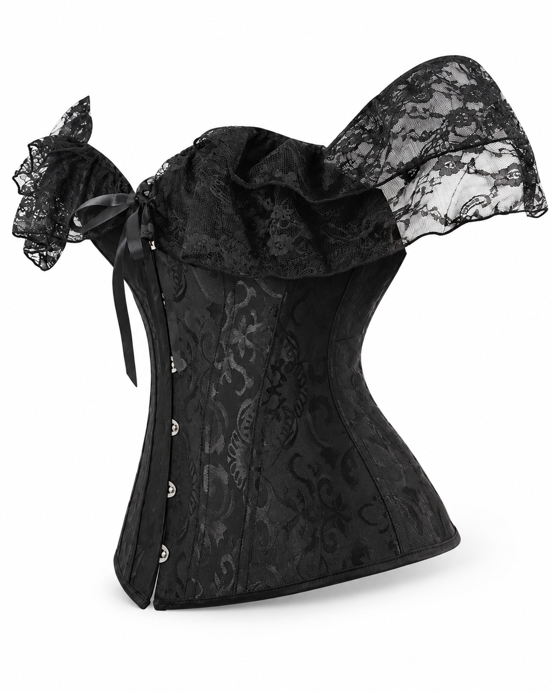 Corset Victoriano Negro Vuelos