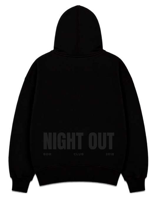 HOODIE NIGHT OUT BLACK BLACK