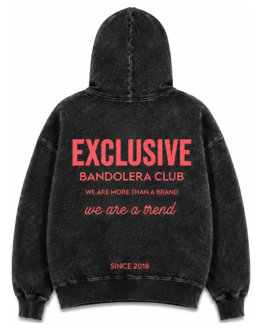 HOODIE EXCLUSIVE ACID WASH RED