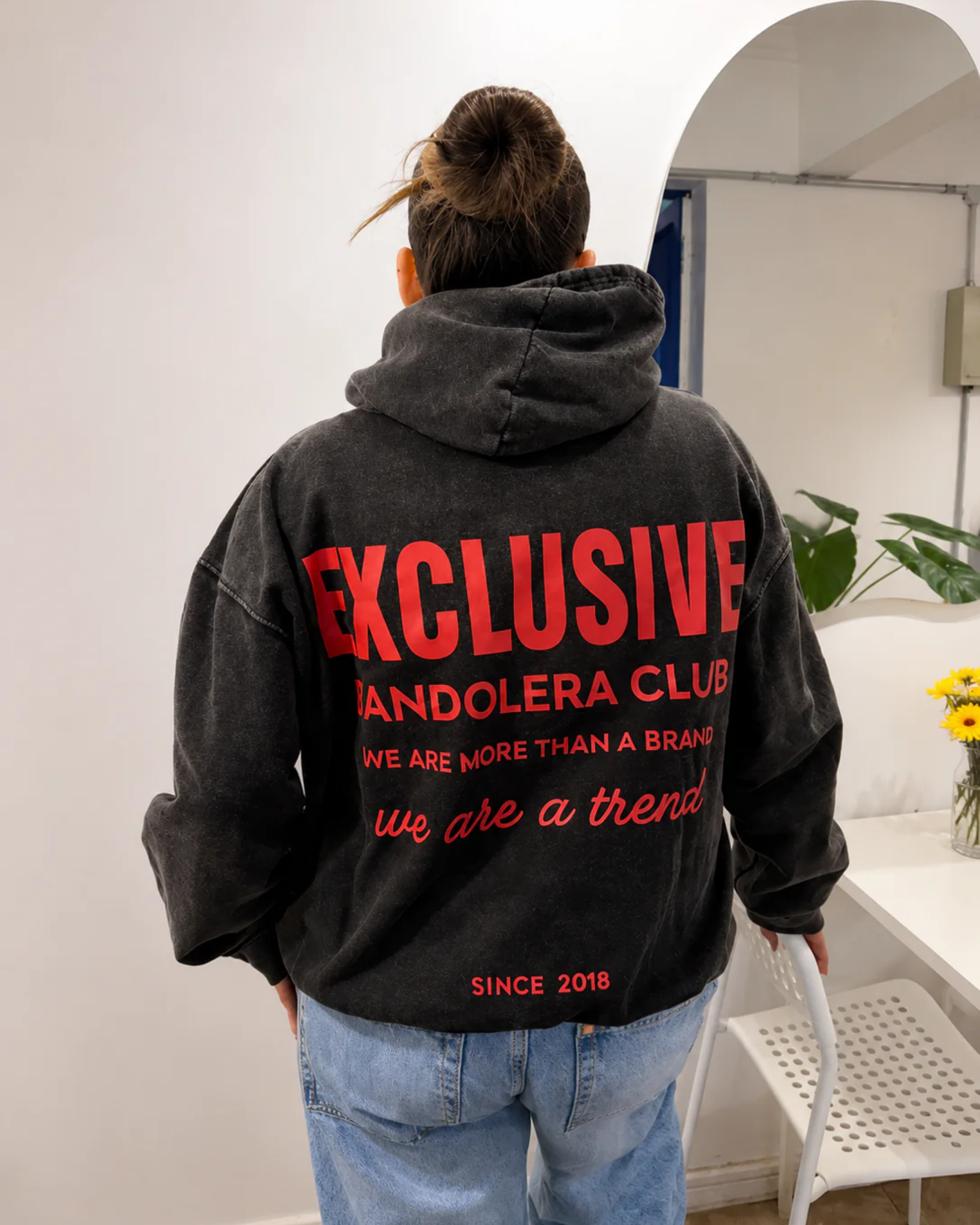 HOODIE EXCLUSIVE ACID WASH RED