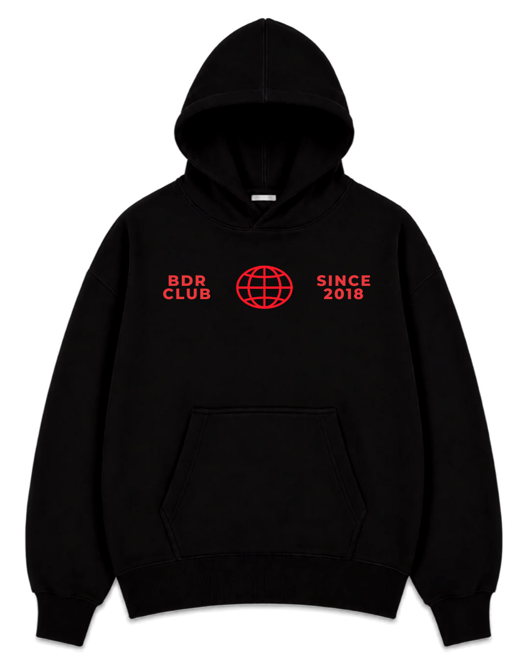 HOODIE NIGHT OUT BLACK RED