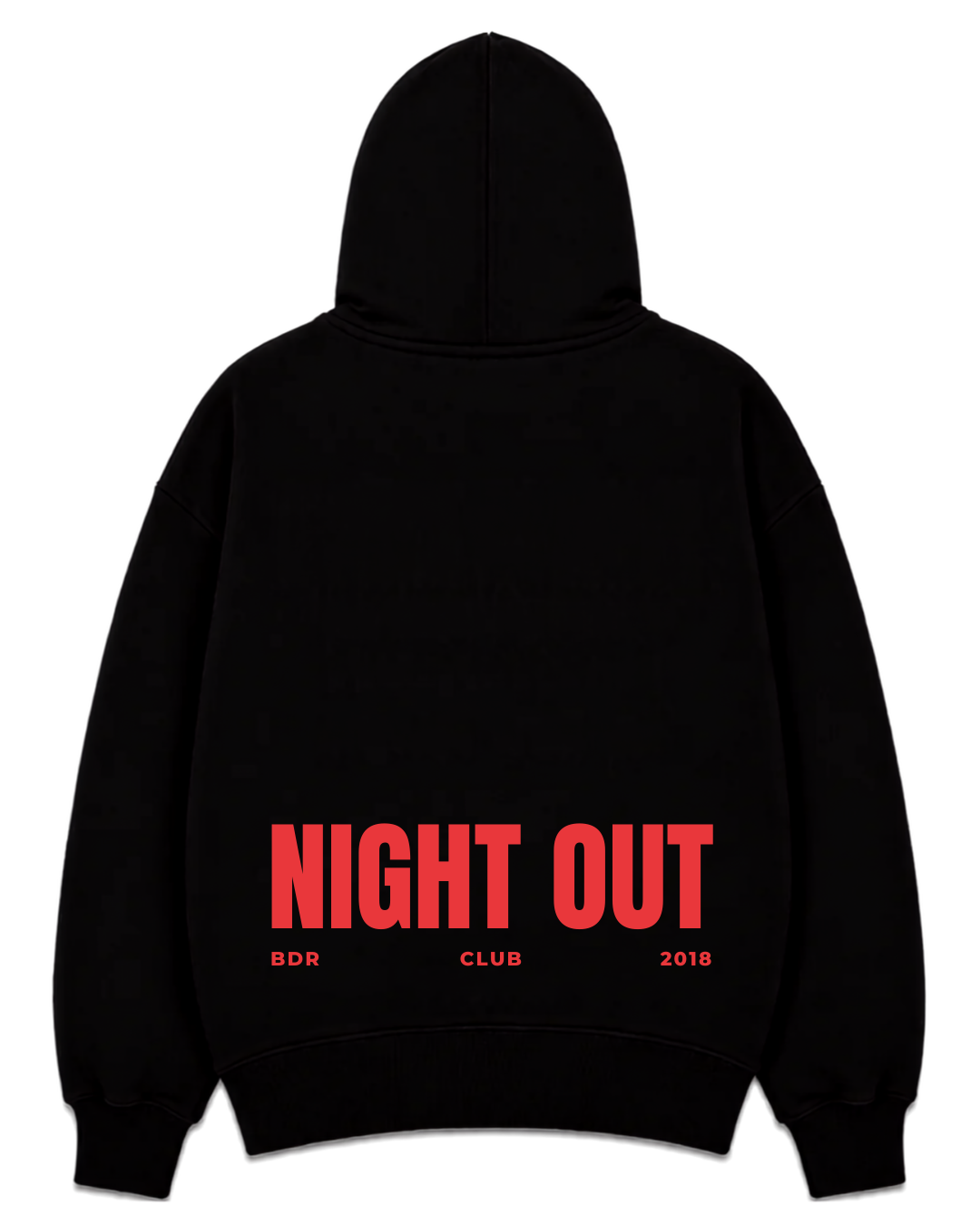 HOODIE NIGHT OUT BLACK RED