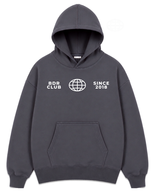 HOODIE NIGHT OUT GREY WHITE