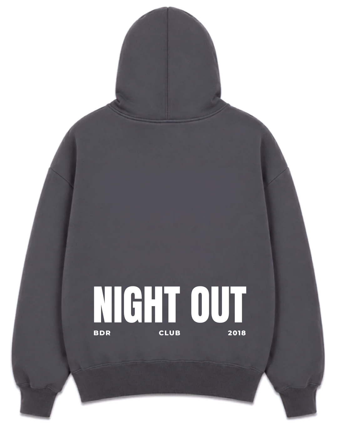HOODIE NIGHT OUT GREY WHITE