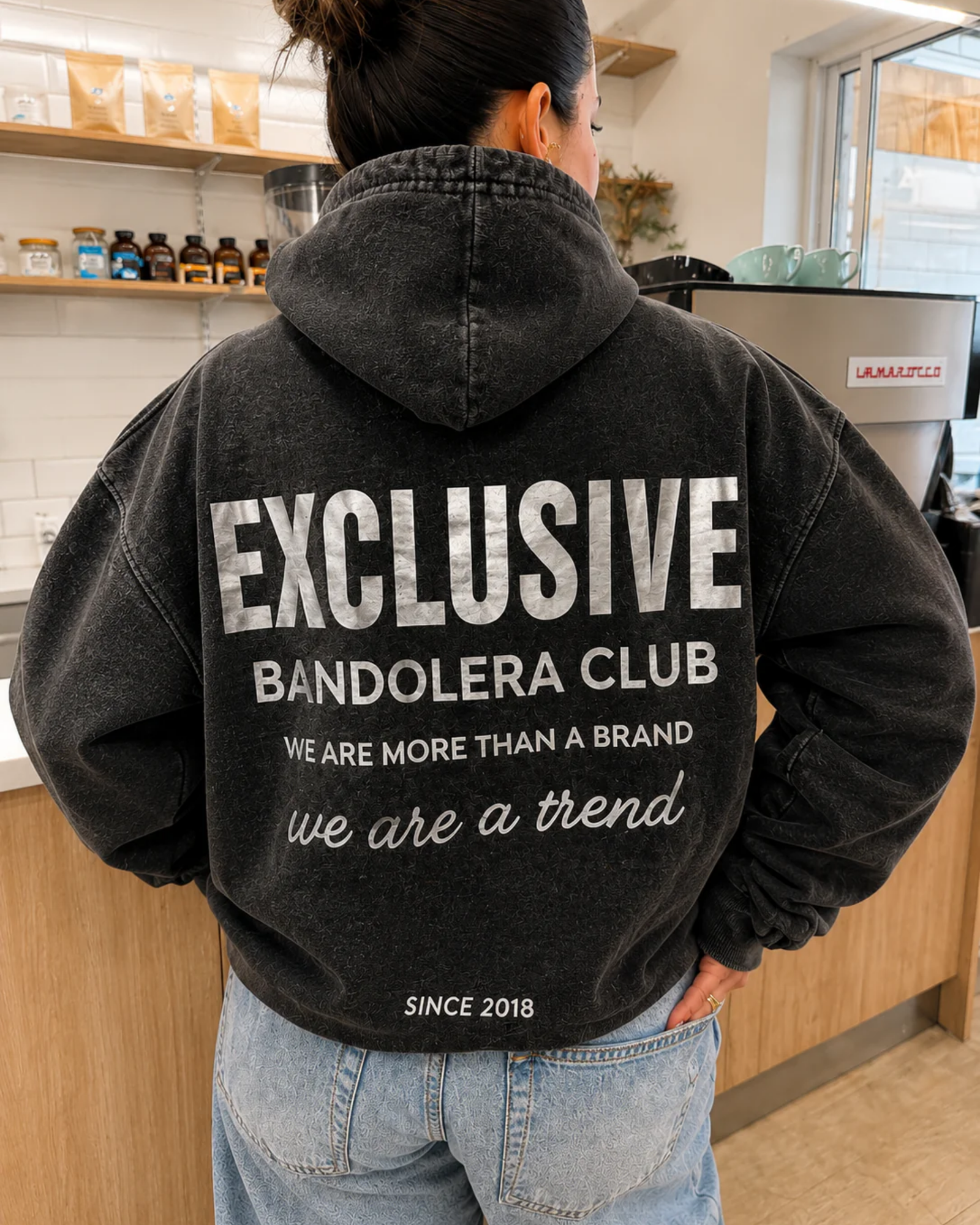 HOODIE EXCLUSIVE ACID WASH SILVER