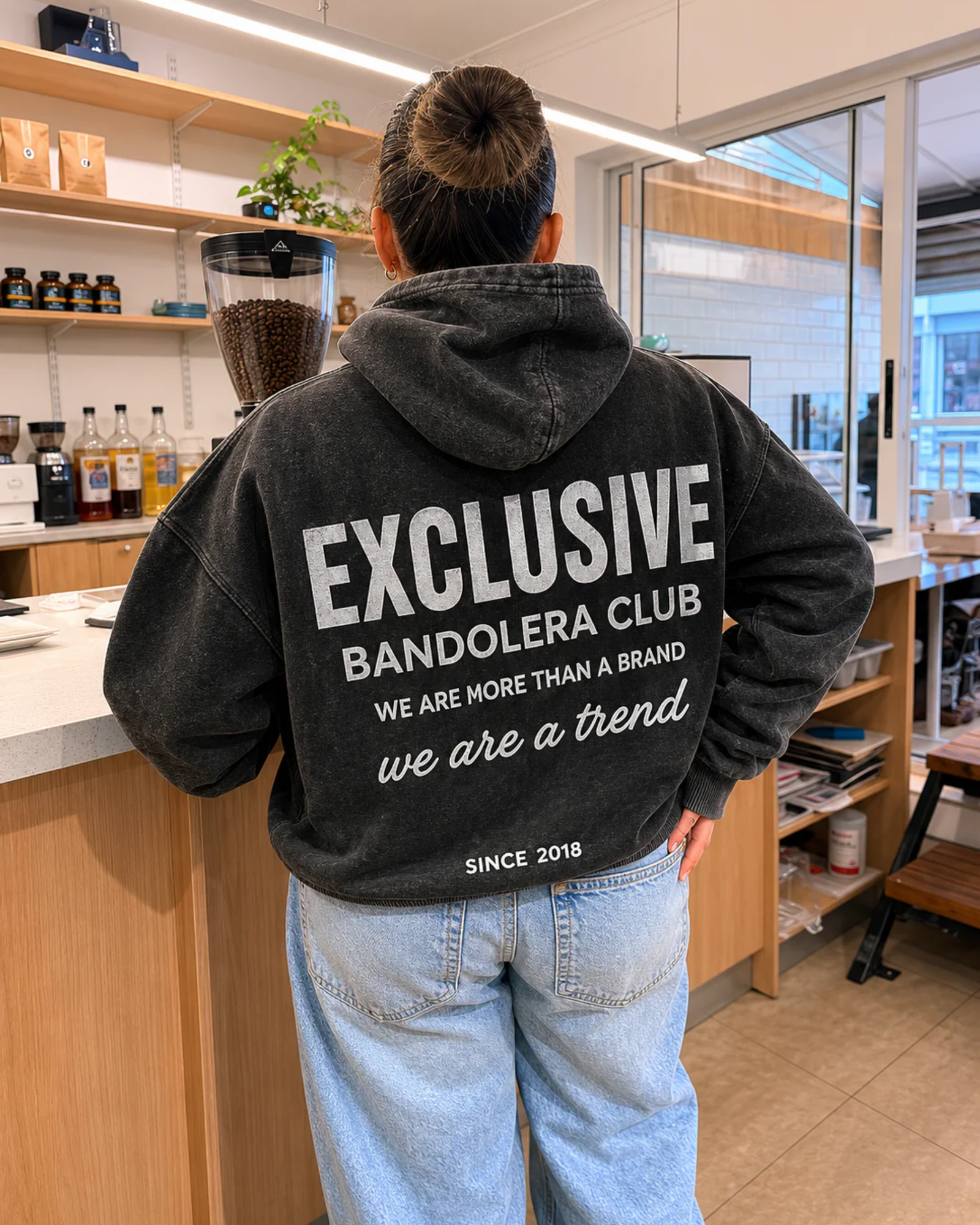 HOODIE EXCLUSIVE ACID WASH SILVER
