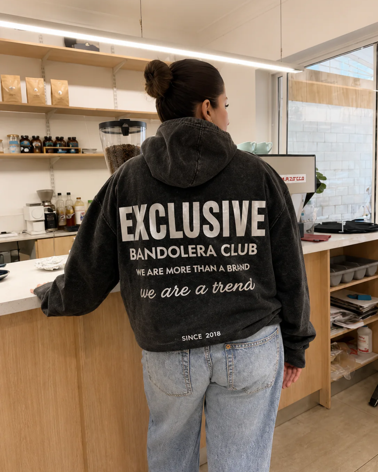 HOODIE EXCLUSIVE ACID WASH SILVER