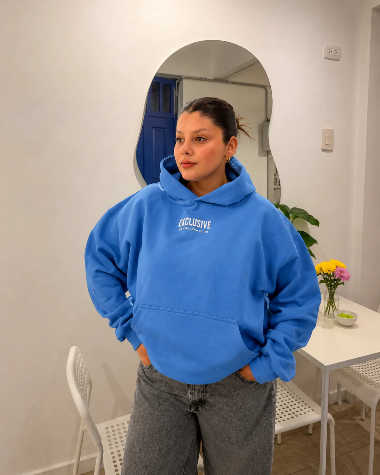 HOODIE EXCLUSIVE BLUE WHITE