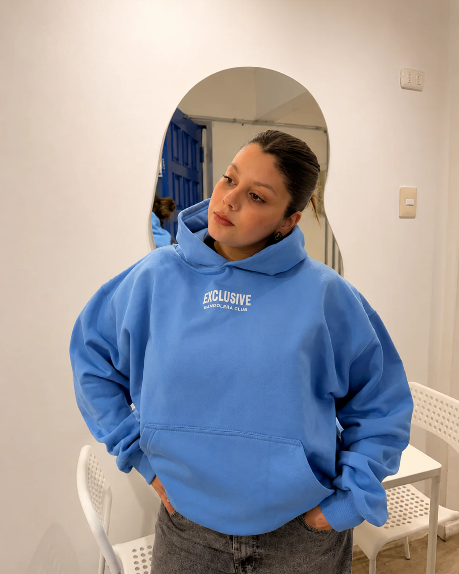 HOODIE EXCLUSIVE BLUE WHITE