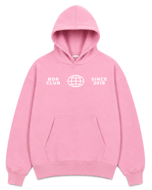 HOODIE NIGHT OUT PINK WHITE