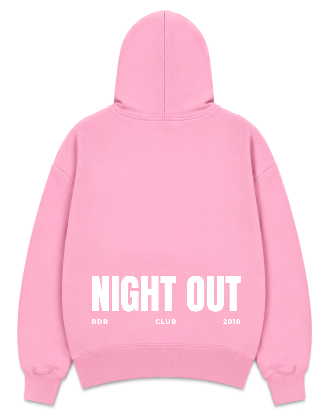 HOODIE NIGHT OUT PINK WHITE