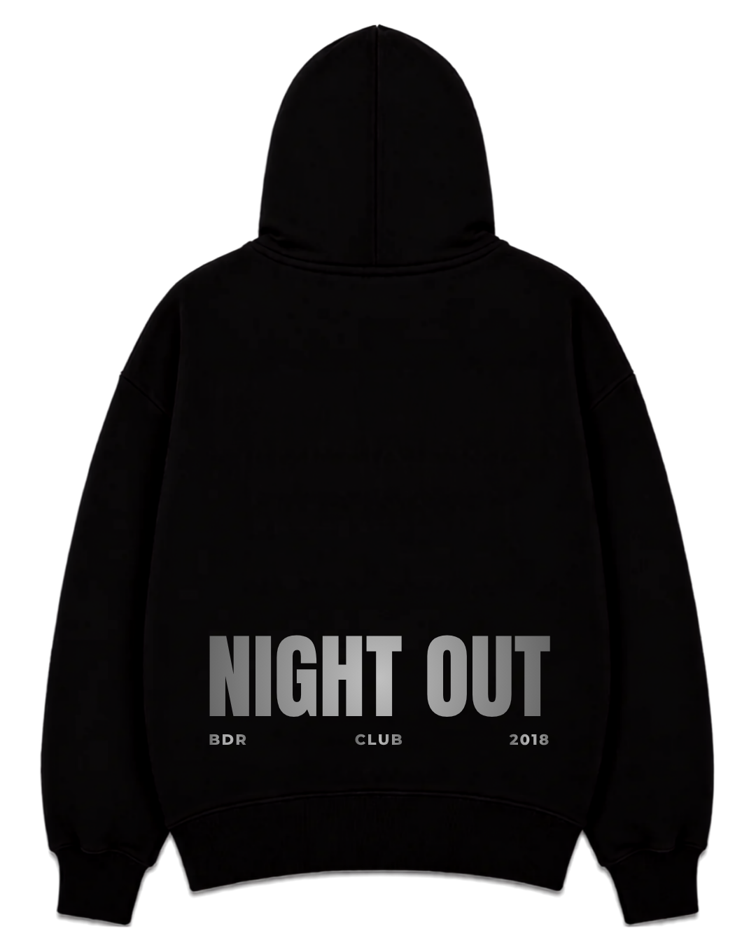 HOODIE NIGHT OUT BLACK SILVER