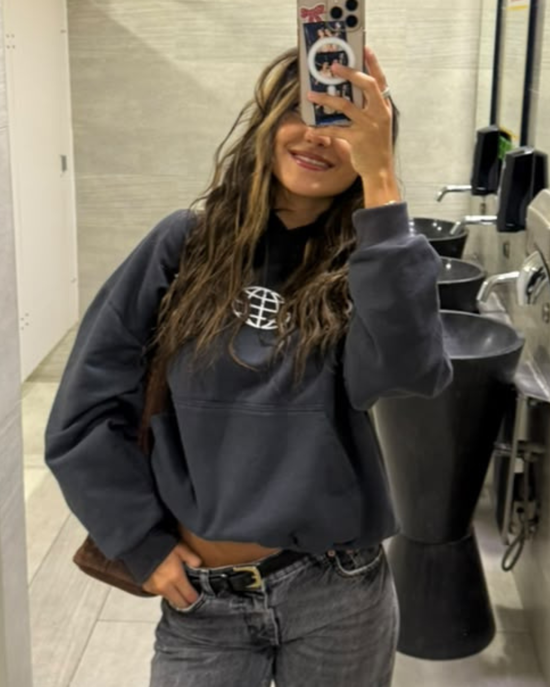 HOODIE NIGHT OUT GREY WHITE ⚡