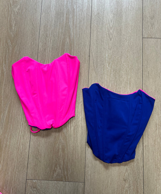 Corset classic fucsia/ azul