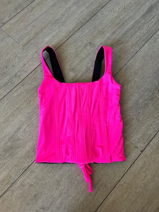 Corset reversible rebel fucsia/ negro